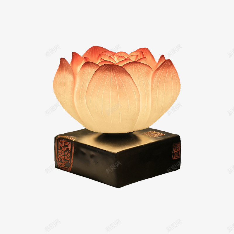 个性莲花灯png免抠素材_新图网 https://ixintu.com 产品实物 佛灯 台灯 灯具 点灯浴佛 红色 荷花台灯 莲花发光