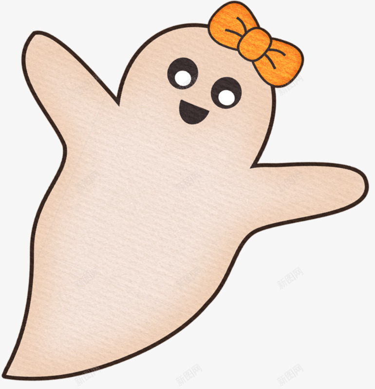 卡通手绘立体小人png免抠素材_新图网 https://ixintu.com 拟人化 烟雾状 粉色 蝴蝶结