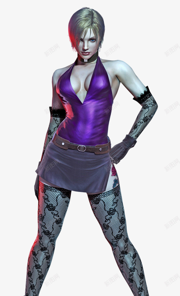 紫色性感服饰美女人物png免抠素材_新图网 https://ixintu.com 人物 性感 服饰 紫色 美女