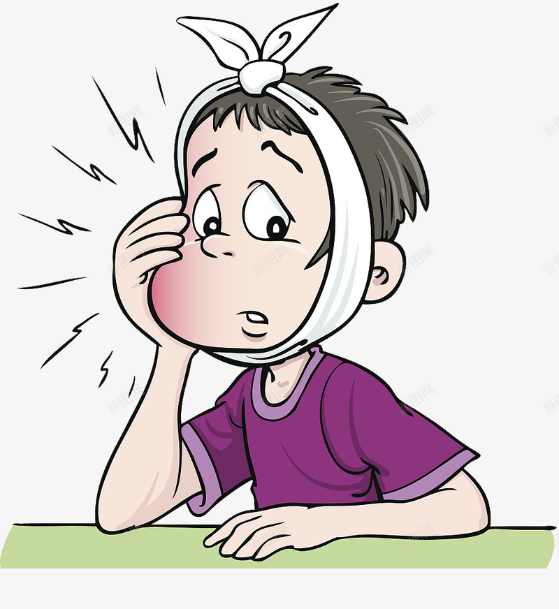 插图男孩脸肿病痛png免抠素材_新图网 https://ixintu.com 不舒服 全身酸痛 插图男孩脸肿病痛 没精神 生病 疲惫 病痛 病痛没精神 身体酸痛