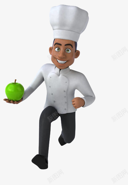 手拿苹果奔跑的厨师png免抠素材_新图网 https://ixintu.com 下厨 做食物 做饭 卡通 厨子 厨师 厨师头像 厨师帽 备膳 奔跑 烧菜 烧饭 烹调 烹饪 煮饭 苹果