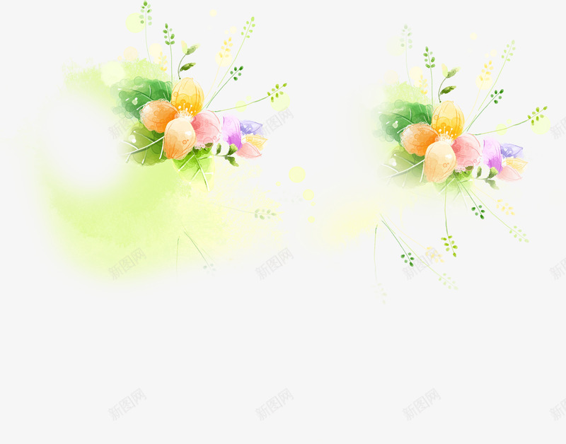 彩色粉嫩春季花朵png免抠素材_新图网 https://ixintu.com 彩色 春季 粉嫩 花朵