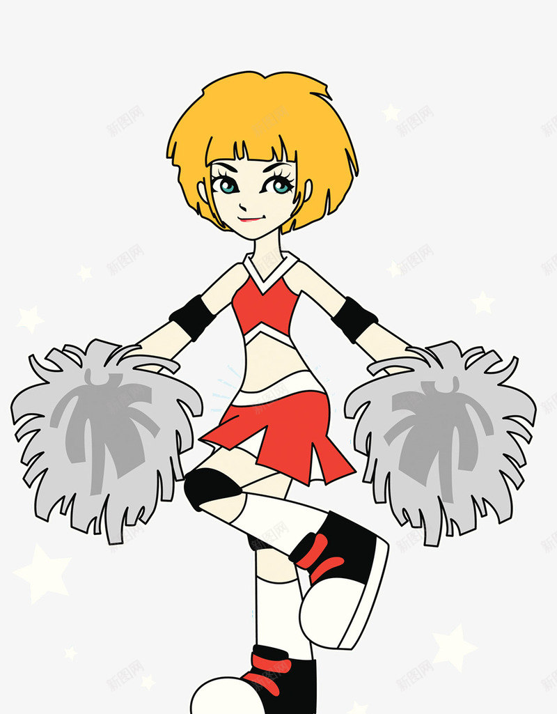 足球宝贝png免抠素材_新图网 https://ixintu.com 卡通 啦啦操 漫画 美少女