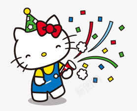 生日派对眯眼红色蝴蝶结png免抠素材_新图网 https://ixintu.com 派对 生日 眯眯眼 红色 蝴蝶结