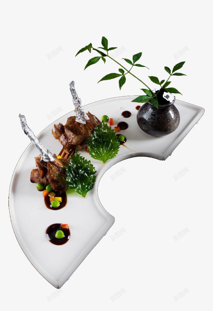 蒜香法式羊排png免抠素材_新图网 https://ixintu.com 法式 法式素材 海鲜料理 羊排 香烤羊排