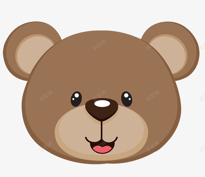 com 动物 卡通手绘 可爱 图案 头像 宠物 小熊头像 微笑 水彩 玩具