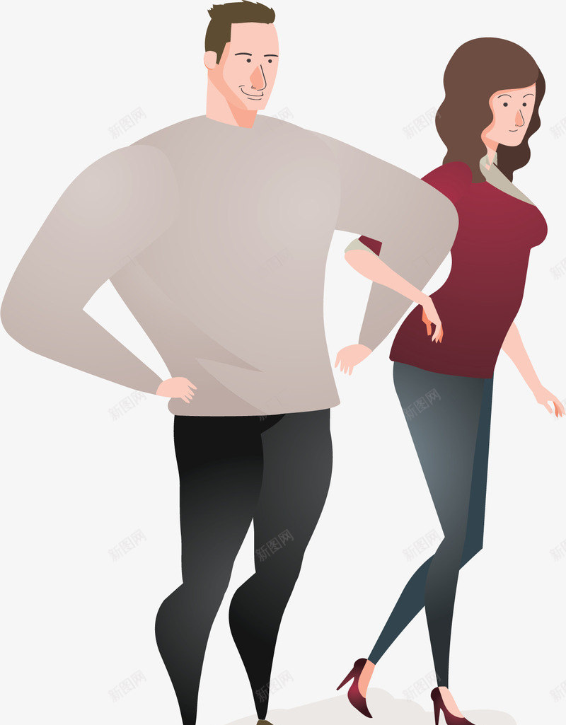 甜蜜谈恋爱的两个人矢量图ai免抠素材_新图网 https://ixintu.com 两个人 对象 小夫妻 甜蜜情侣 矢量png 谈恋爱 矢量图