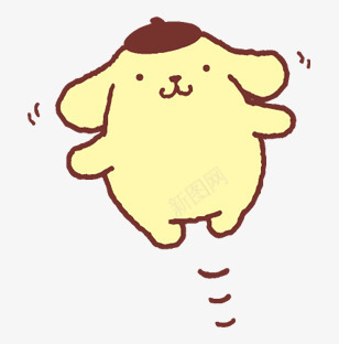 小狗黄色卡通png免抠素材_新图网 https://ixintu.com 卡通 黄色