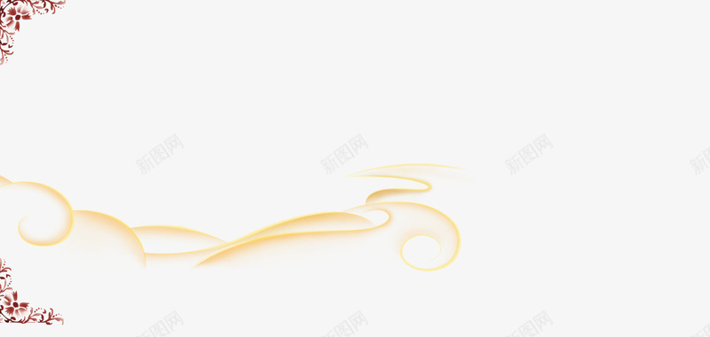 透明的暗纹png免抠素材_新图网 https://ixintu.com 枚红色 线条 花边 黄色