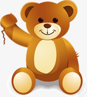 棕色手绘卡爱小熊png免抠素材_新图网 https://ixintu.com 棕色