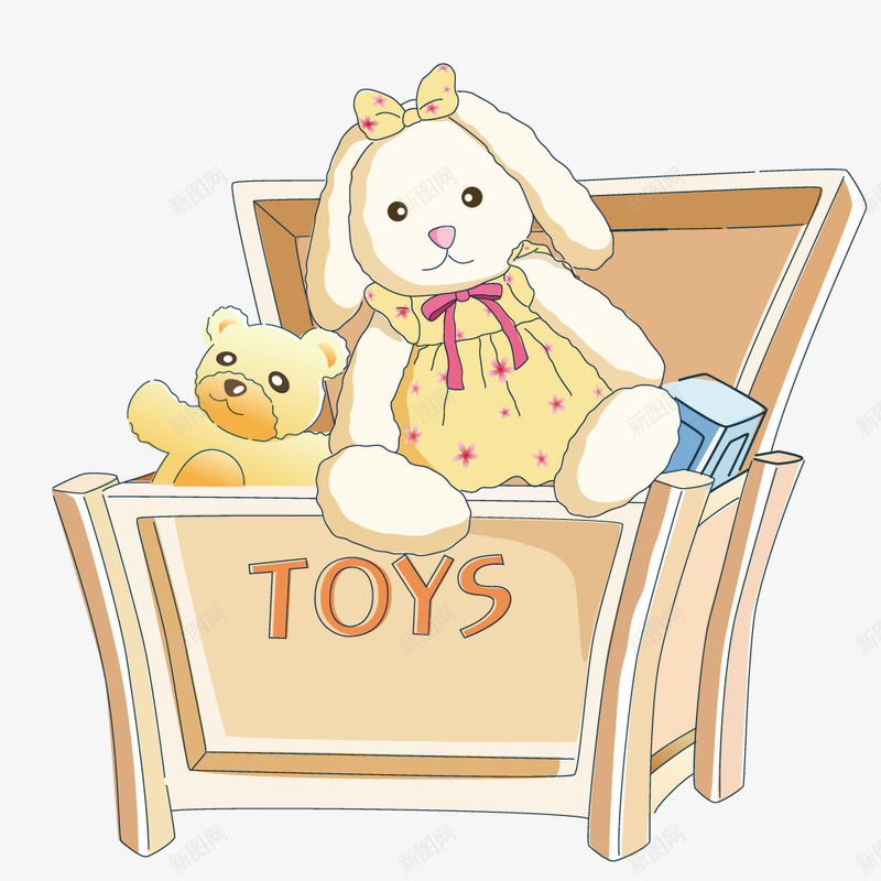 箱子里的小熊玩偶矢量图ai免抠素材_新图网 https://ixintu.com 卡通 小熊 插画 玩偶 箱子 矢量图