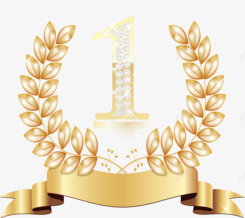 高档金色橄榄枝png免抠素材_新图网 https://ixintu.com 橄榄枝 金色 高档