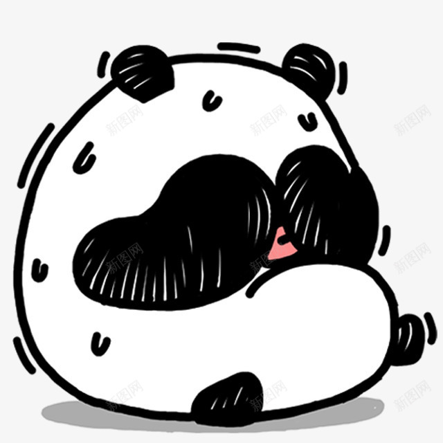 可爱小熊猫手绘png免抠素材_新图网 https://ixintu.com 可爱 小熊猫