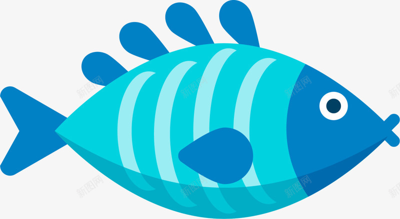 海洋生物索吻的鱼png免抠素材_新图网 https://ixintu.com 一条鱼 条纹小鱼 海水鱼 海洋生物 索吻的鱼 蓝色小鱼