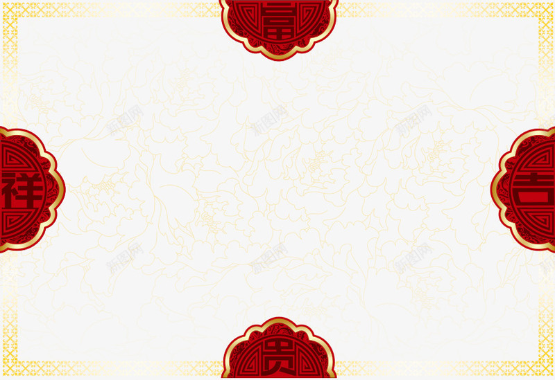 装饰边框png免抠素材_新图网 https://ixintu.com 中秋礼盒 外包装素材 装饰边框