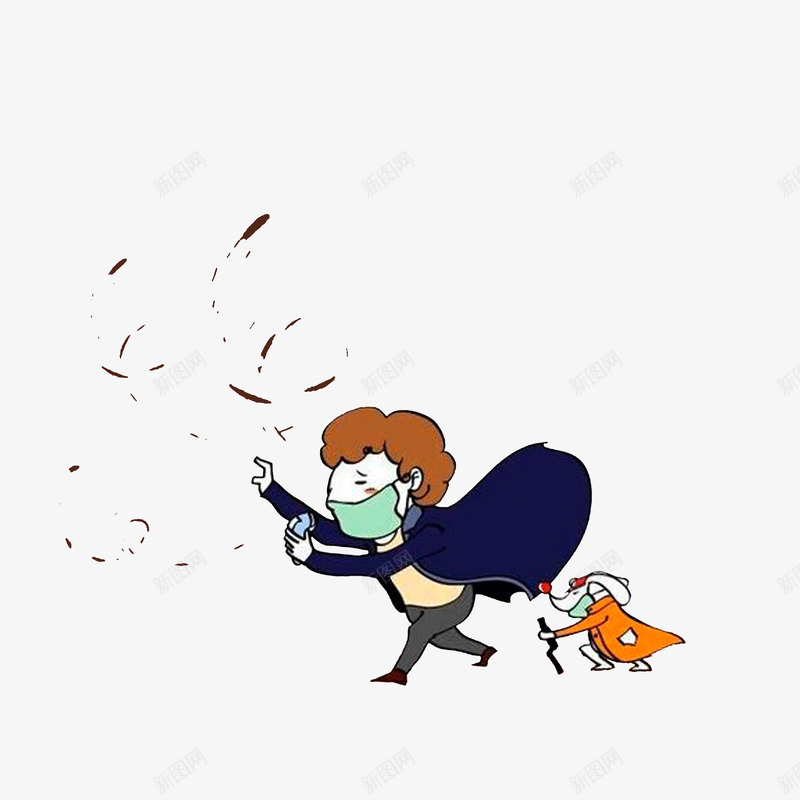 在风中行走的男子和老鼠png免抠素材_新图网 https://ixintu.com 冒风前行 刮风效果 在风中行走的男子和老鼠 戴口罩
