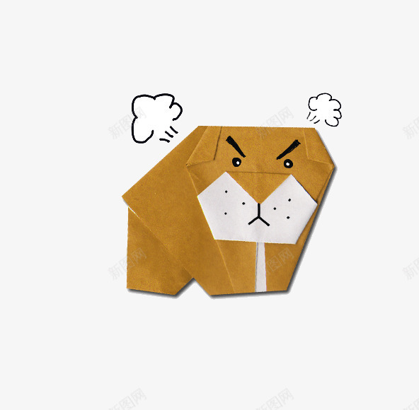 趣味折纸卡通动物愤怒的熊png免抠素材_新图网 https://ixintu.com 动物 卡通 小熊 折纸 立体 趣味