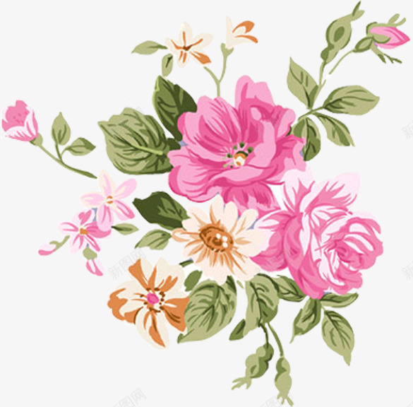 粉色简约春季花朵美景png免抠素材_新图网 https://ixintu.com 春季 简约 粉色 美景 花朵