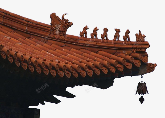 中国古建飞檐走兽png免抠素材_新图网 https://ixintu.com 中国 古建筑 走兽 飞檐