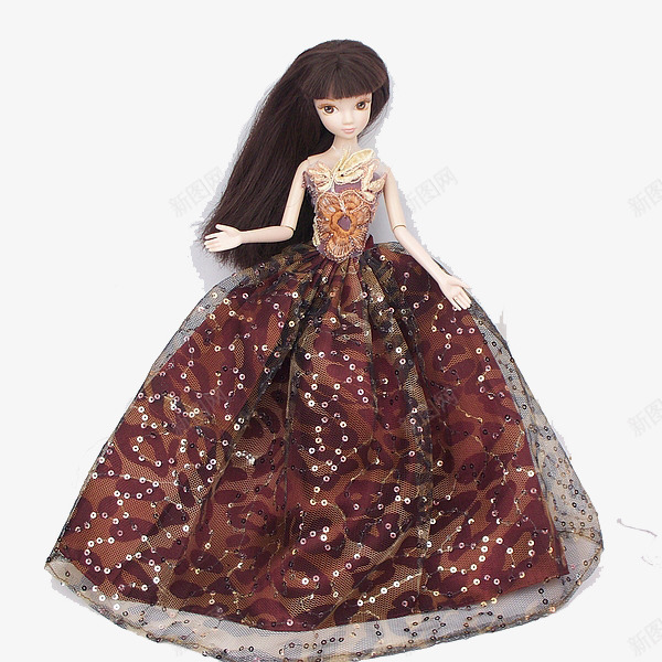 长发芭比公主png免抠素材_新图网 https://ixintu.com 产品实物 大长裙 少女 梦幻 芭比