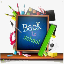 backtoschoolpng免抠素材_新图网 https://ixintu.com 创意 彩绘 校园 简约 青春