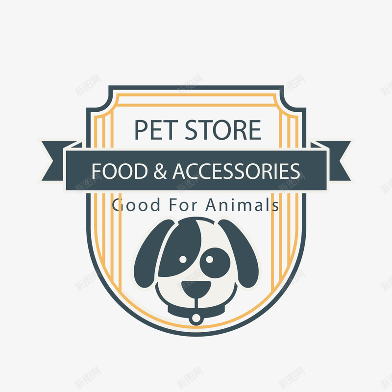 宠物店logo图标png_新图网 https://ixintu.com 卡通标志 宠物店logo 宠物店标志 小狗 狗狗