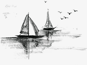 水墨画帆船茶叶绿叶包装png免抠素材_新图网 https://ixintu.com 包装 帆船 水墨画 画室宣传单水墨画 绿叶 茶叶 设计 风水画