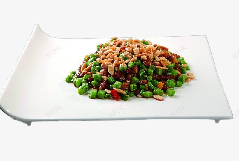 不规则盘子里的毛豆炒肉png免抠素材_新图网 https://ixintu.com 不规则 毛豆 盘子 装饰
