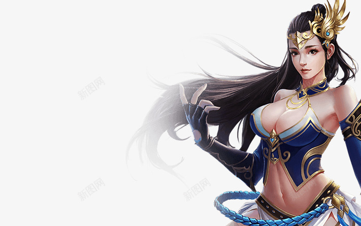 蓝色盔甲性感美女png免抠素材_新图网 https://ixintu.com 性感 盔甲 美女 蓝色