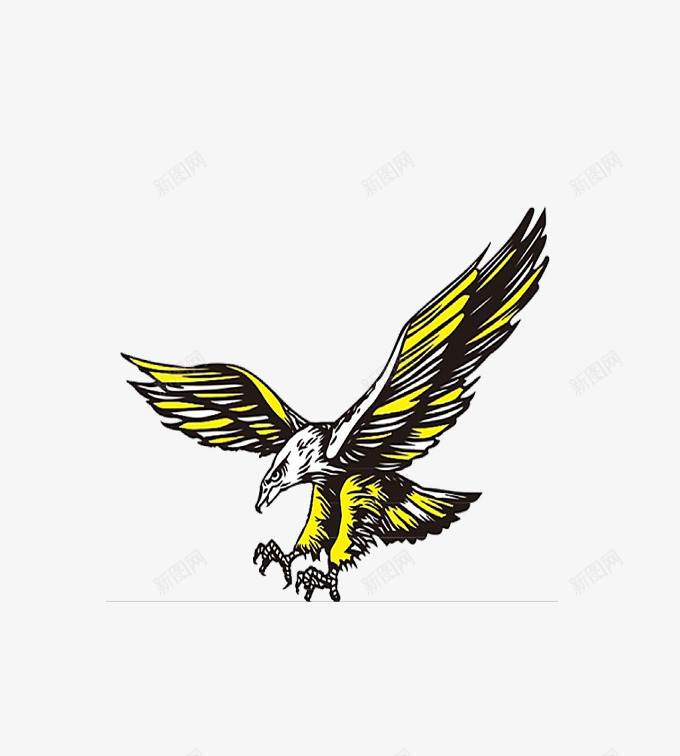 飞翔天际png免抠素材_新图网 https://ixintu.com 动漫 卡通 坚强 翅膀 老鹰