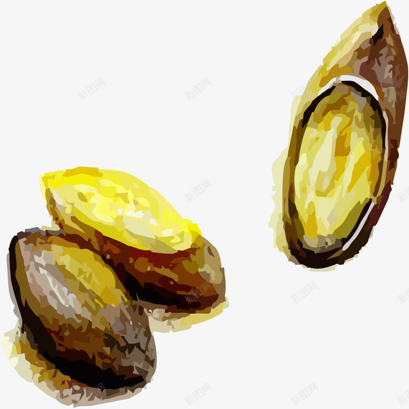 手绘杏仁png免抠素材_新图网 https://ixintu.com 坚果 手绘插画 杏仁 杏仁png 矢量素材