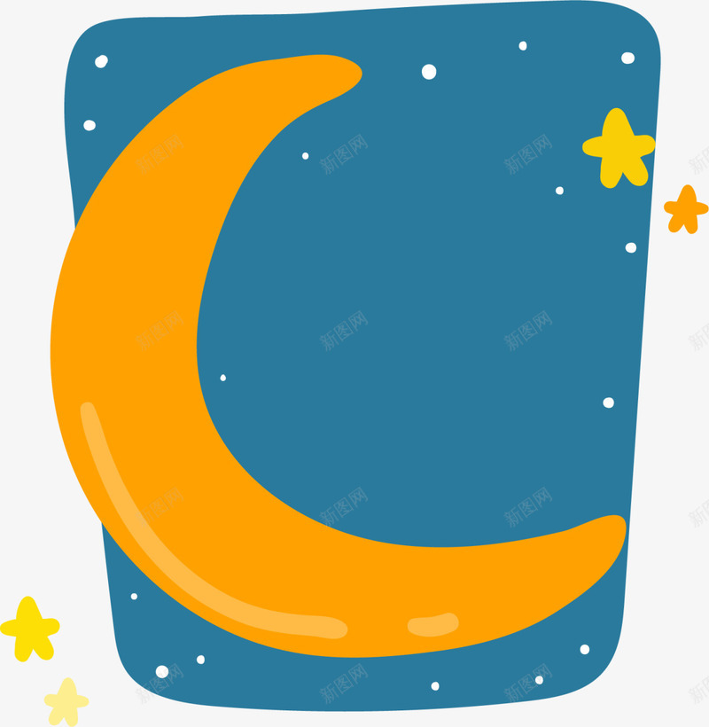 卡通月亮星星背景png免抠素材_新图网 https://ixintu.com 休息 国际睡眠日 安眠 星星 月亮 睡觉 蓝色 蓝色背景