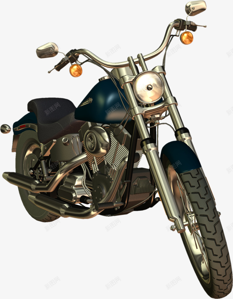 复古炫酷摩托车png免抠素材_新图网 https://ixintu.com moto 交通工具 哈雷 摩托车 机车