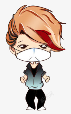 害羞短发带口罩男孩Q图png免抠素材_新图网 https://ixintu.com Q图 口罩 害羞 短发