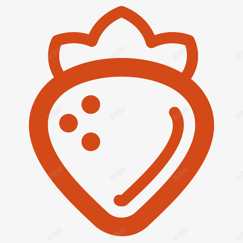 草莓图标png_新图网 https://ixintu.com 姓名ICON 手机餐饮icon 水果 红色的 草莓 酸甜的