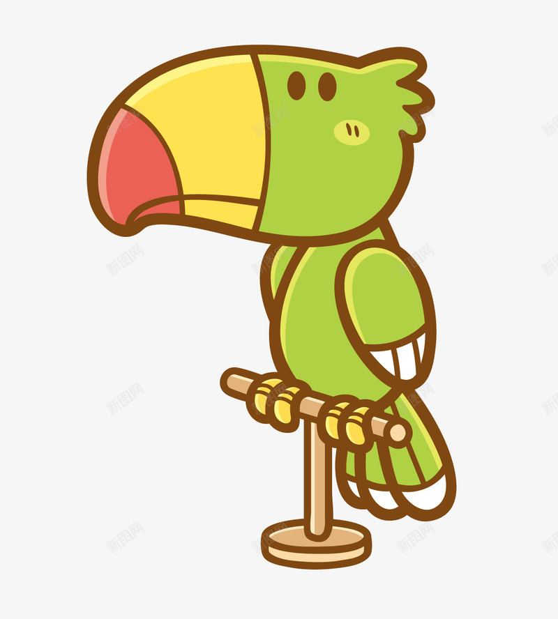 卡通可爱的八哥矢量图ai免抠素材_新图网 https://ixintu.com 八哥 矢量卡通小鸟 绿色的八哥 鸟 矢量图