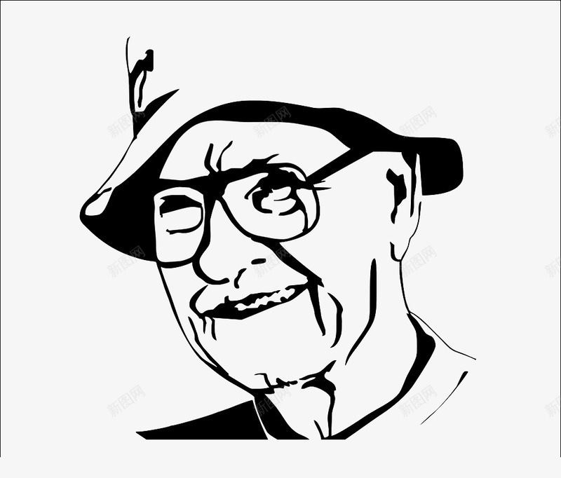 老人剪影肖像图标png_新图网 https://ixintu.com 剪影 男 老人 老人剪影 肖像