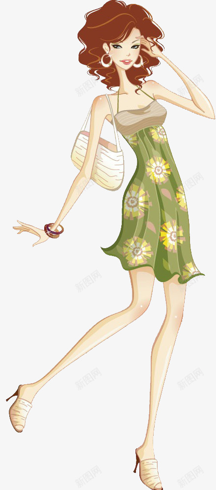 性感女郎png免抠素材_新图网 https://ixintu.com 卡通画 卡通素材 性感女郎 扁平素材 扁平风格