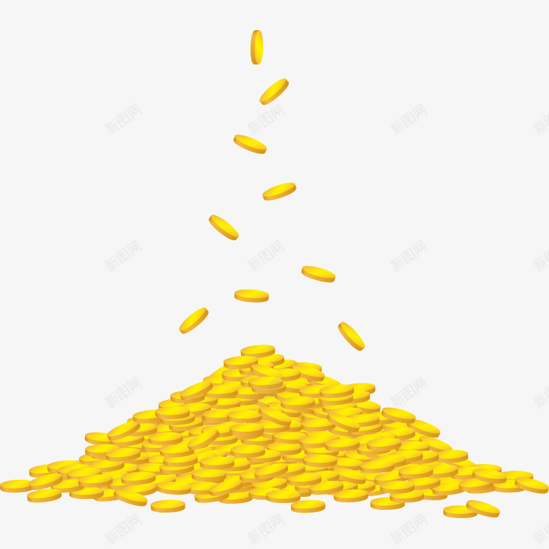 金币png免抠素材_新图网 https://ixintu.com 堆积 漂浮 货币 金币 金融 金钱