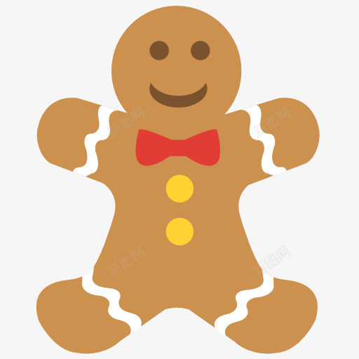 姜饼人饼干图标png_新图网 https://ixintu.com cookie gingerbread man 姜饼 男人 饼干