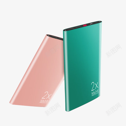 粉色绿色充电宝png免抠素材_新图网 https://ixintu.com PNG素材 产品实物 充电宝 粉色 蓝色
