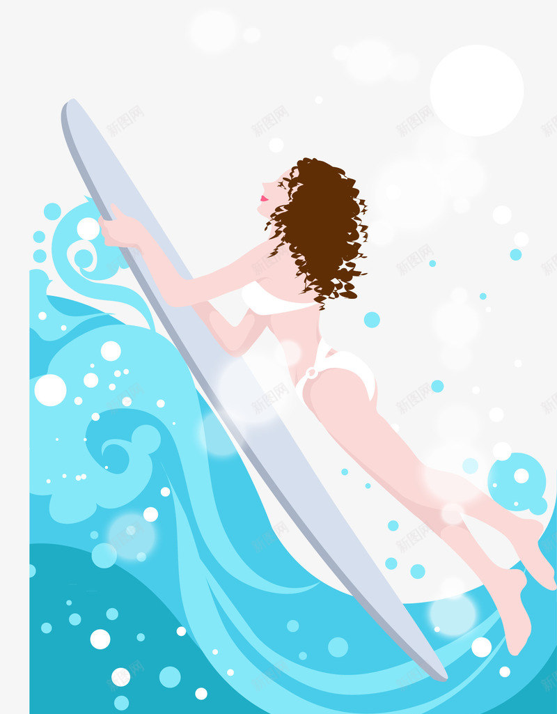 冲浪性感美女png免抠素材_新图网 https://ixintu.com 冲浪 冲浪性感美女矢量素材 性感美女 泳装 海浪 矢量美女 美女