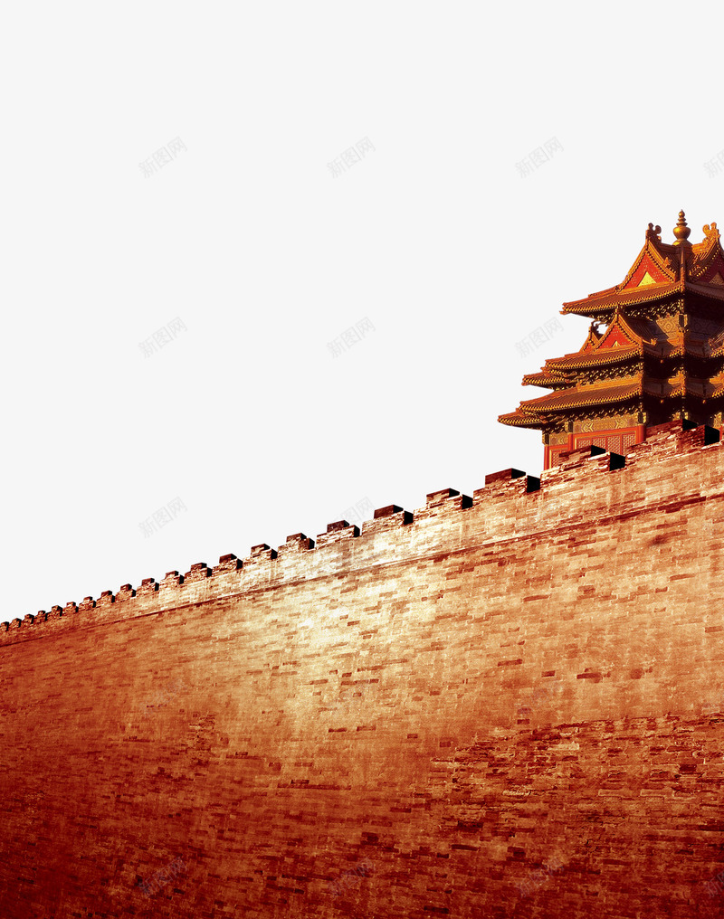 古风城墙塔楼png免抠素材_新图网 https://ixintu.com 中国风海报合成 古风城楼 古风海报设计 城墙 城楼 威严 宏伟