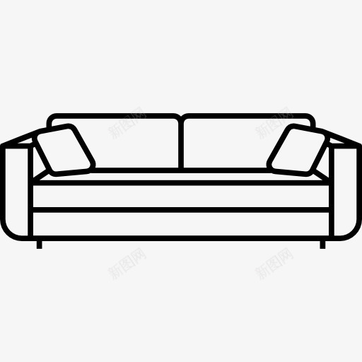 沙发图标png_新图网 https://ixintu.com 客厅放松 家具 家居 座椅 沙发