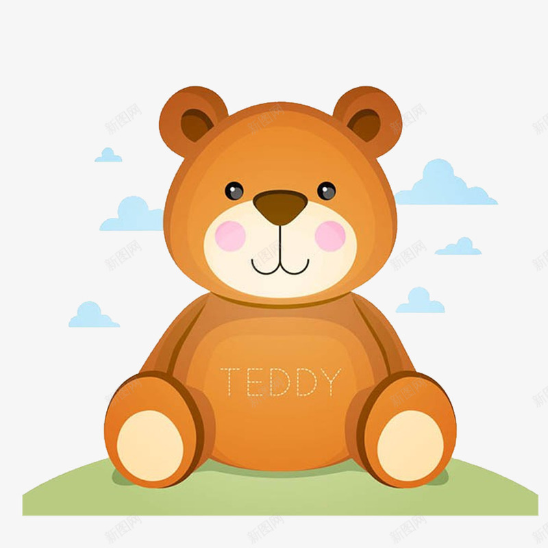 手绘泰迪熊png免抠素材_新图网 https://ixintu.com 卡通熊 小熊 手绘熊 泰迪