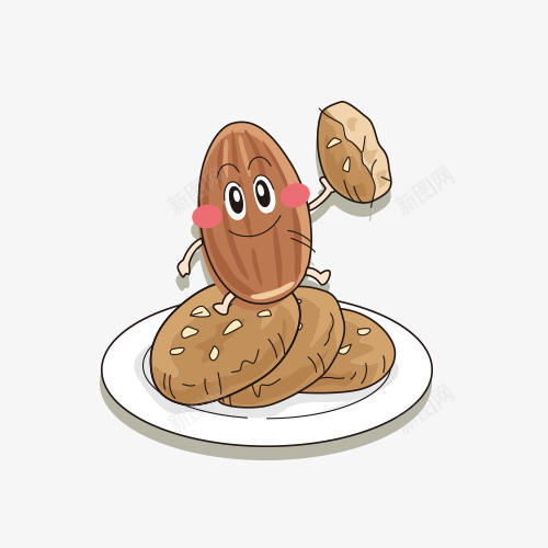 卡通坚果饼干png免抠素材_新图网 https://ixintu.com 卡通 卡通饼干 坚果 杏仁 点心 饼干