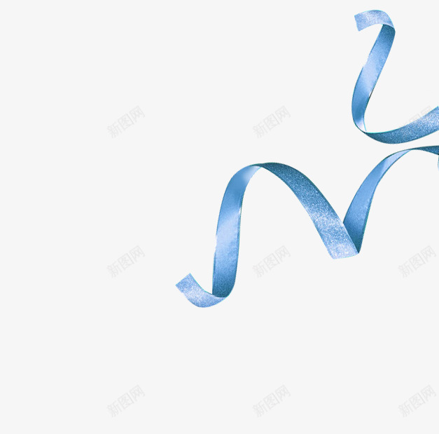 蓝色高档彩带漂浮png免抠素材_新图网 https://ixintu.com 免抠PNG 彩带 漂浮 礼物 蓝色 装饰 高档