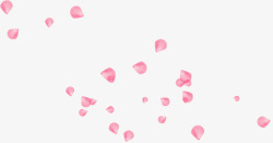粉色漂浮花瓣玫瑰装饰素材