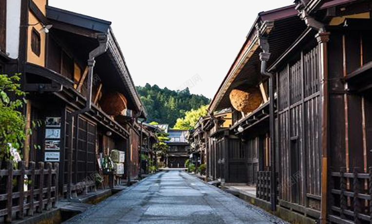 日式小清新繁华街道png免抠素材_新图网 https://ixintu.com 冷调 小清新 干净 旅游 日本 日系街道 木屋 繁华街道 街道 风格化