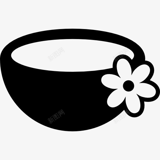 茶与花图标png_新图网 https://ixintu.com SPA 健康 健身 碟 茶杯